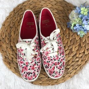 kate spade Floral Pink and White Keds Sneakers